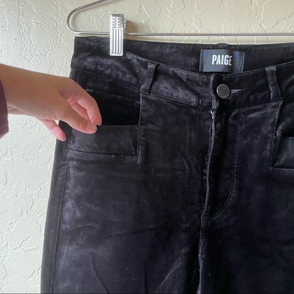 Paige High Rise Velvet Stirrup Jeans - Picture 8 of 11